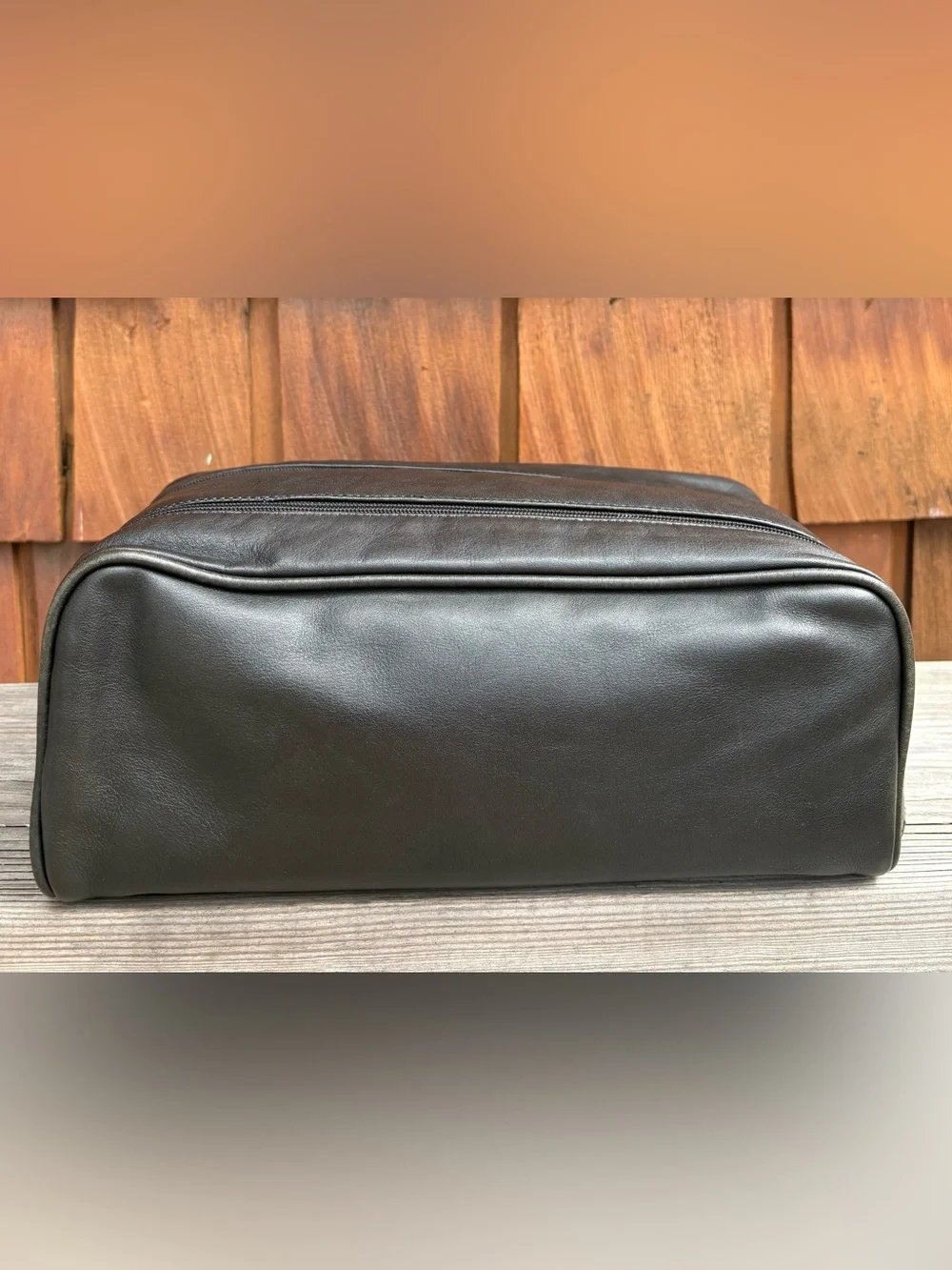 90s Vintage Coach Double Zip Travel Kit Overnight Toiletry Dopp Black